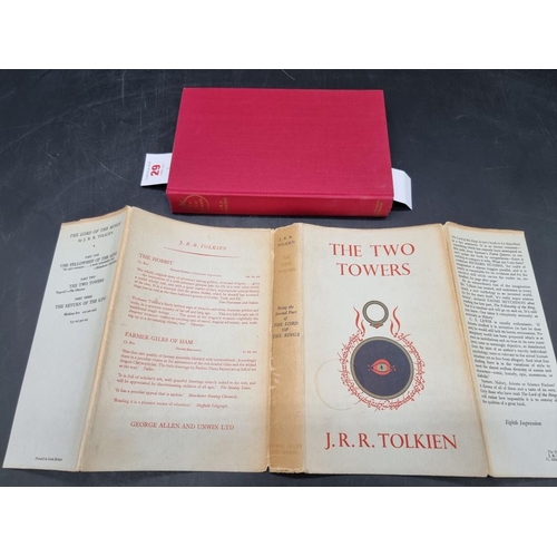 29 - TOLKIEN (J R R): Lord of the Rings Trilogy, 3 vols, 11th/8th/8th impressions 1961, dustjackets, vol.... 