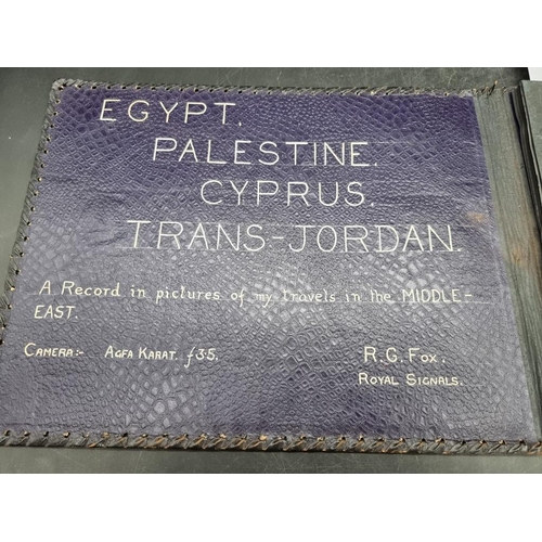 32 - PHOTOGRAPH ALBUM: 'Egypt, Palestine, Cyprus, Trans-Jordan...a record in pictures of my travels ... 