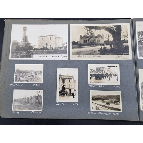 34 - PHOTOGRAPH ALBUM: Egypt, Palestine, Syria: album of approx 185 largely original photographs of Egypt... 