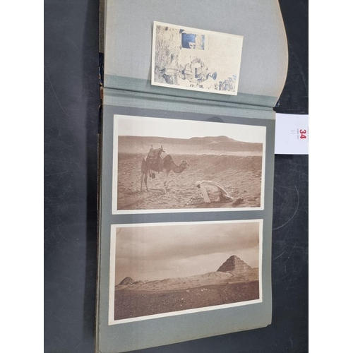 34 - PHOTOGRAPH ALBUM: Egypt, Palestine, Syria: album of approx 185 largely original photographs of Egypt... 