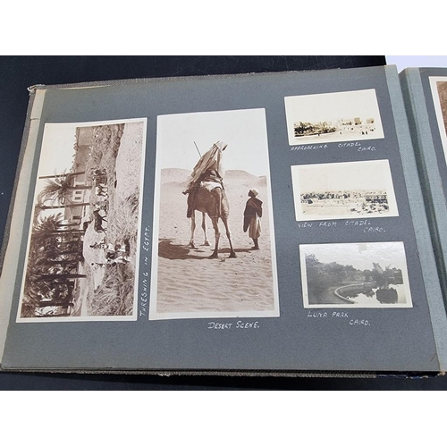 34 - PHOTOGRAPH ALBUM: Egypt, Palestine, Syria: album of approx 185 largely original photographs of Egypt... 