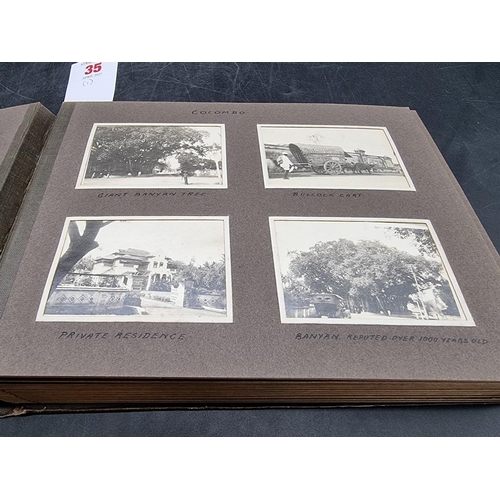 35 - PHOTOGRAPH ALBUM: Singapore, Hong Kong, China via Suez Canal and Colombo: album of approx 162 b... 