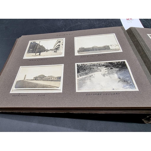 35 - PHOTOGRAPH ALBUM: Singapore, Hong Kong, China via Suez Canal and Colombo: album of approx 162 b... 