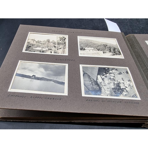 35 - PHOTOGRAPH ALBUM: Singapore, Hong Kong, China via Suez Canal and Colombo: album of approx 162 b... 