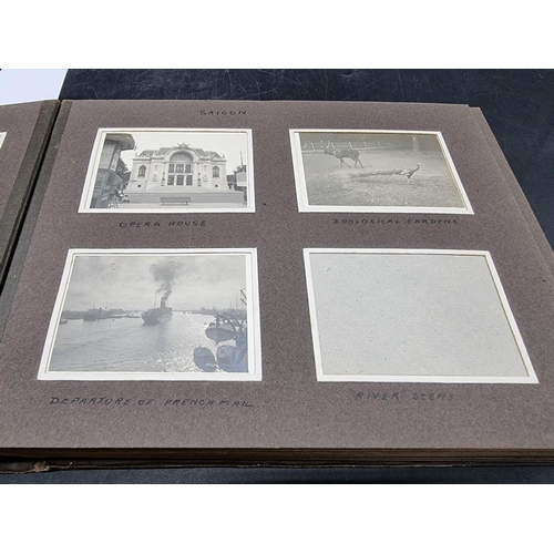 35 - PHOTOGRAPH ALBUM: Singapore, Hong Kong, China via Suez Canal and Colombo: album of approx 162 b... 