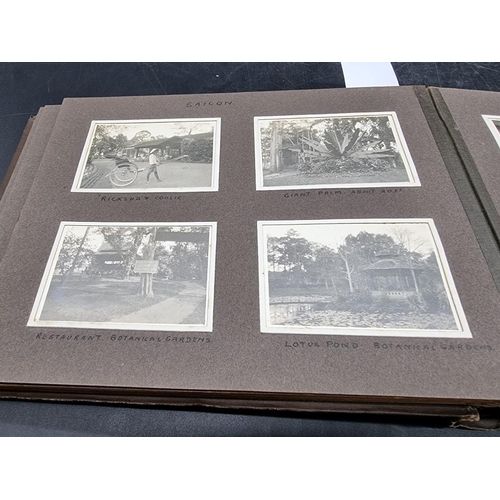 35 - PHOTOGRAPH ALBUM: Singapore, Hong Kong, China via Suez Canal and Colombo: album of approx 162 b... 