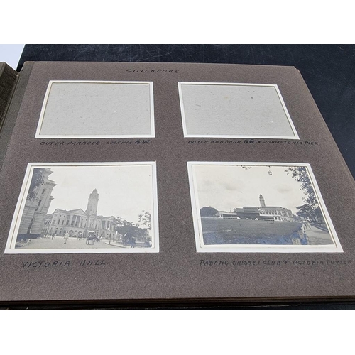 35 - PHOTOGRAPH ALBUM: Singapore, Hong Kong, China via Suez Canal and Colombo: album of approx 162 b... 