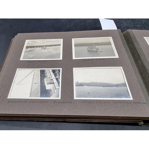 35 - PHOTOGRAPH ALBUM: Singapore, Hong Kong, China via Suez Canal and Colombo: album of approx 162 b... 