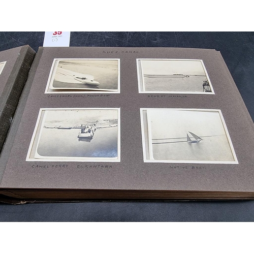 35 - PHOTOGRAPH ALBUM: Singapore, Hong Kong, China via Suez Canal and Colombo: album of approx 162 b... 