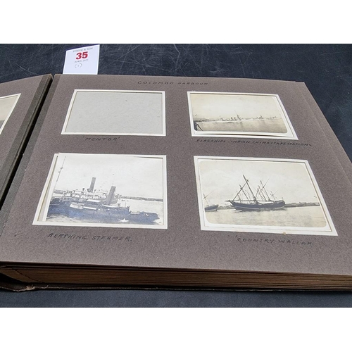 35 - PHOTOGRAPH ALBUM: Singapore, Hong Kong, China via Suez Canal and Colombo: album of approx 162 b... 