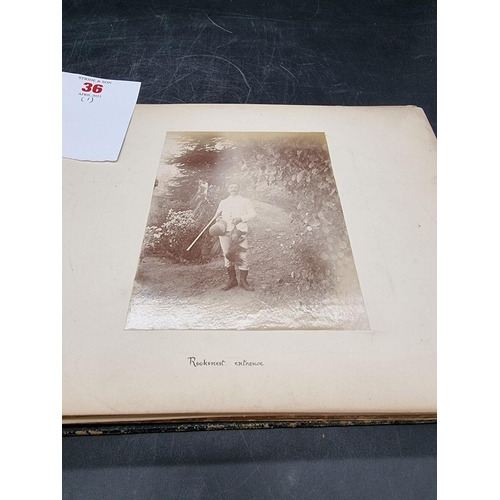 36 - PHOTOGRAPH ALBUM: images of Shimla, Ladakh, Baltistan, Lakkar Bazar, temple at Nuchar, Mashobra Baza... 