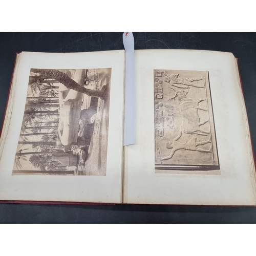 44 - EGYPT: photograph album containing approx 69 large albumen-print photographs of Egyptian archit... 