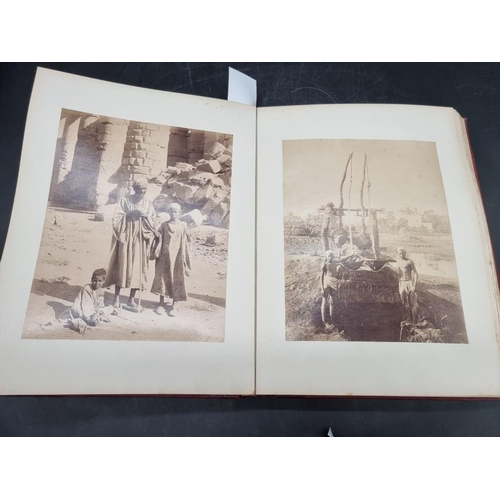 44 - EGYPT: photograph album containing approx 69 large albumen-print photographs of Egyptian archit... 