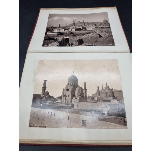 44 - EGYPT: photograph album containing approx 69 large albumen-print photographs of Egyptian archit... 