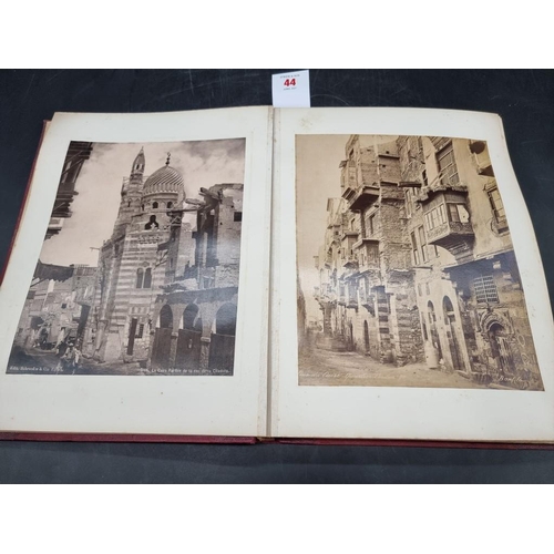 44 - EGYPT: photograph album containing approx 69 large albumen-print photographs of Egyptian archit... 