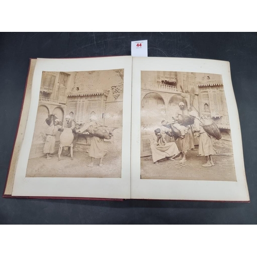 44 - EGYPT: photograph album containing approx 69 large albumen-print photographs of Egyptian archit... 