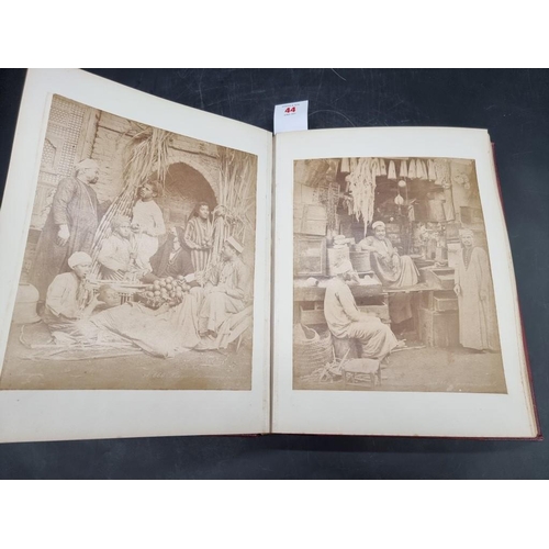 44 - EGYPT: photograph album containing approx 69 large albumen-print photographs of Egyptian archit... 