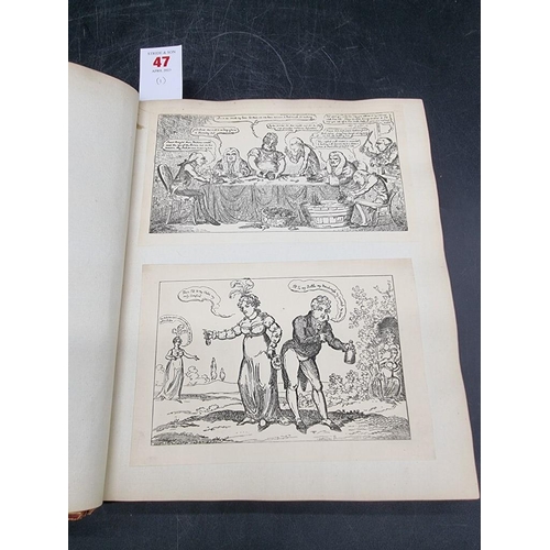 47 - ROWLANDSON (Thomas): an album of 19th-early 20thc restrikes of satirical engravings by Rowlands... 