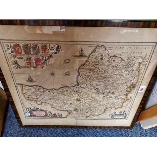 58 - PRINTS & MAPS: a quantity, to include folio of large military prints by Muirhead Bone, 4 aq... 