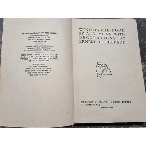 63 - MILNE (A A): 'Now We Are Six': 4th edition, 1928: 'Winnie the Pooh', 2nd edition, 1926: 'When W... 