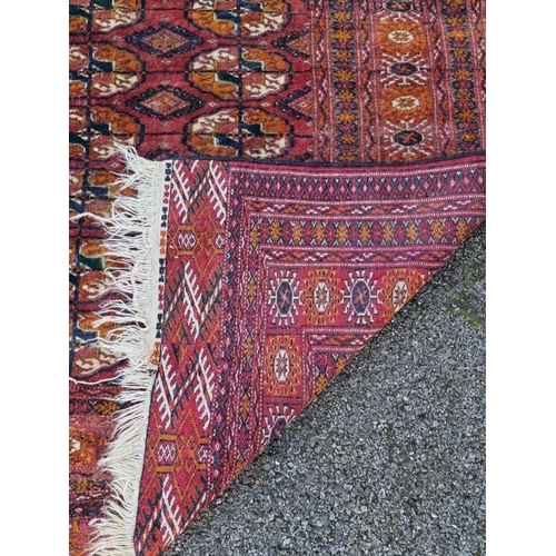 1004 - A Bokhara rug, having repeated decoration allover, 174 x 132cm. 