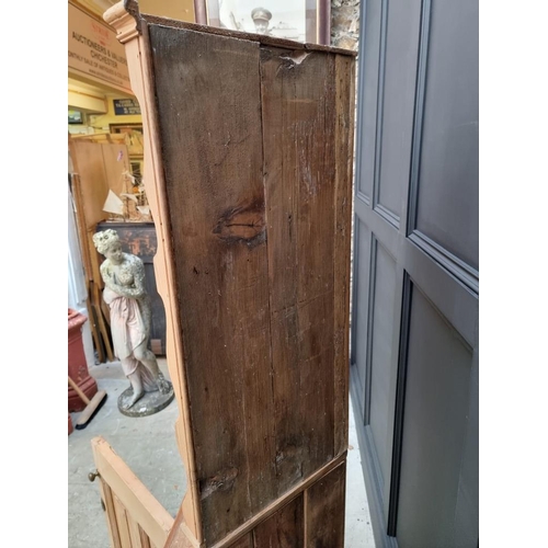 1018 - An antique pine standing corner cupboard, 170.5cm high x 64cm wide. 