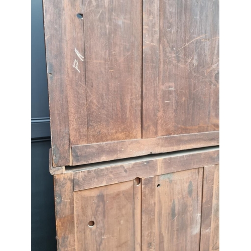 1064 - An unusual late 19th century mahogany bureau bookcase, 120cm wide. 