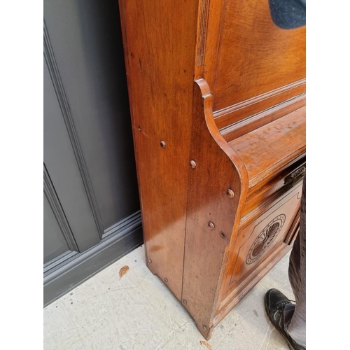 1064 - An unusual late 19th century mahogany bureau bookcase, 120cm wide. 