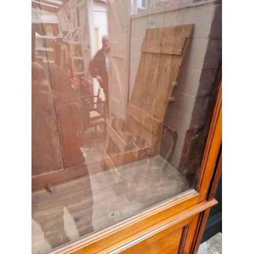 1064 - An unusual late 19th century mahogany bureau bookcase, 120cm wide. 