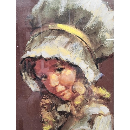 1126 - Barry Leighton Jones, young girl, signed and inscribed, colour print, I.101 x 33.5cm. ... 