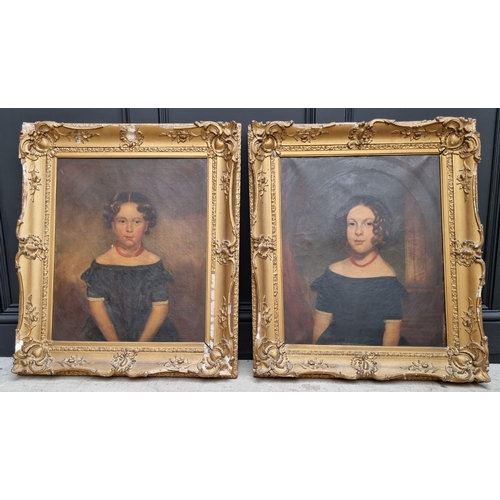 1139 - British School, mid 19th century, bust length portraits of Louisa Maria Bird and Emily Fanny Stoffor... 