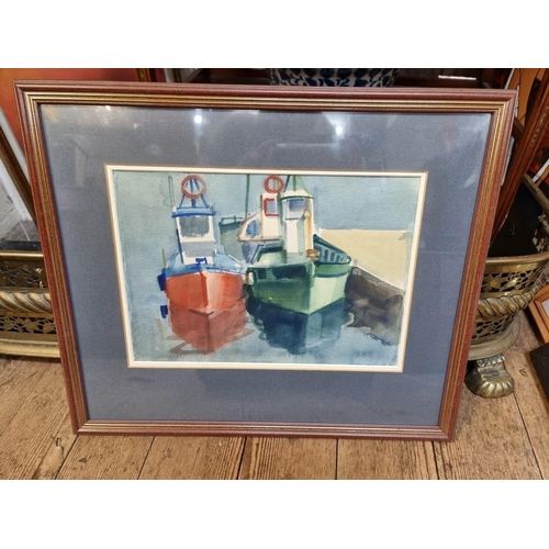 1147 - Samuel Dodwell, 'Brittany Boats', watercolour, 24 x 34cm; together with another watercolour by Bob B... 