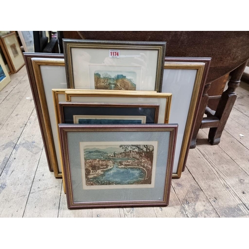 1174 - Glynn Thomas, three pencil signed prints, largest pl.26 x 40cm; together with four others. (7)... 