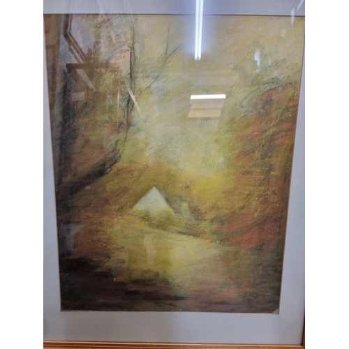 1179 - Dorothy Louise Bowman, landscape, signed, pastel, 60 x 48cm; together with two pencil signed limited... 