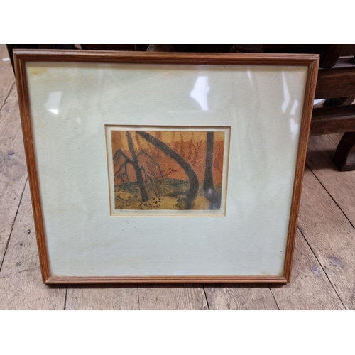 1179 - Dorothy Louise Bowman, landscape, signed, pastel, 60 x 48cm; together with two pencil signed limited... 