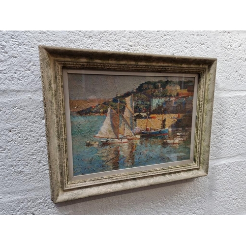 1184 - Arthur Hayward, fishing boats, St Ives, Cornwall, signed, oil on board, 25 x 35cm.