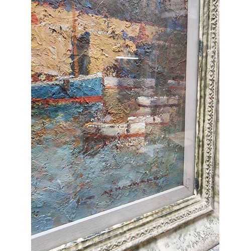 1184 - Arthur Hayward, fishing boats, St Ives, Cornwall, signed, oil on board, 25 x 35cm.