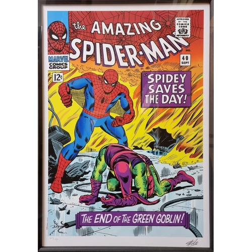 1193 - Stan Lee, Marvel Superheroes, 'The Amazing Spider-Man #40 - Spidey Saves The Day', signed and number... 