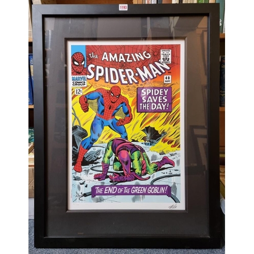 1193 - Stan Lee, Marvel Superheroes, 'The Amazing Spider-Man #40 - Spidey Saves The Day', signed and number... 