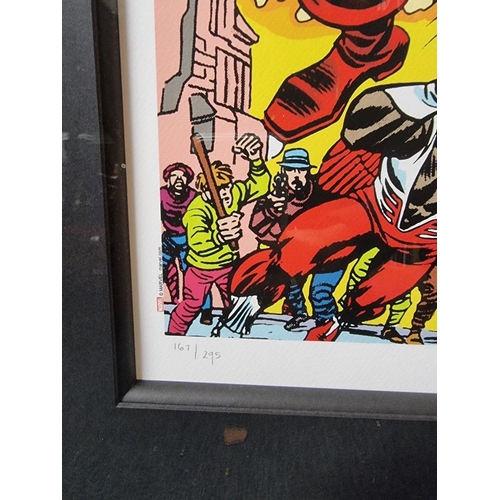 1194 - Stan Lee, Marvel Superheroes, 'Captain America #193 - Madbomb', signed and numbered 167/295, giclee ... 