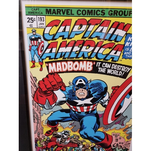 1194 - Stan Lee, Marvel Superheroes, 'Captain America #193 - Madbomb', signed and numbered 167/295, giclee ... 