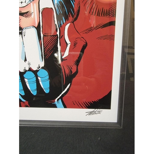 1195 - Stan Lee, Marvel Superheroes, 'Wolverine #1', signed and numbered 167/295, giclee print, with CoA, I... 