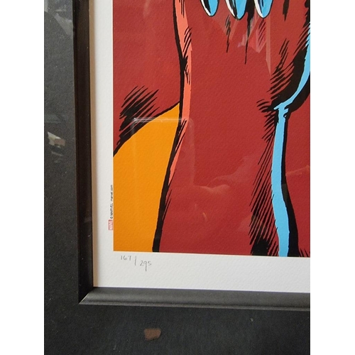 1195 - Stan Lee, Marvel Superheroes, 'Wolverine #1', signed and numbered 167/295, giclee print, with CoA, I... 