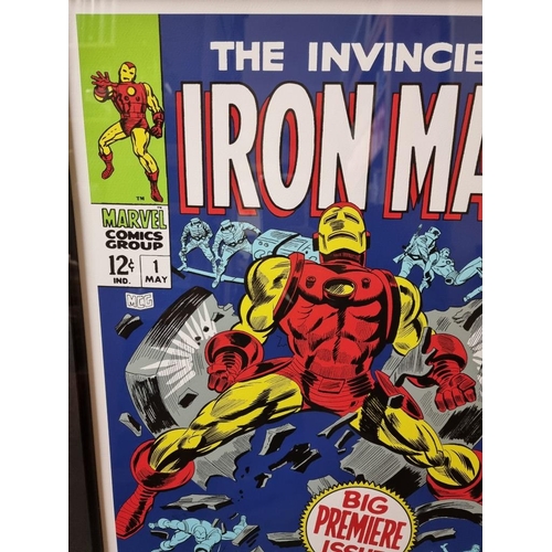 1197 - Stan Lee, Marvel Superheroes, 'The Invincible Iron Man #1 - Big Premier Issue', signed and numbered ... 