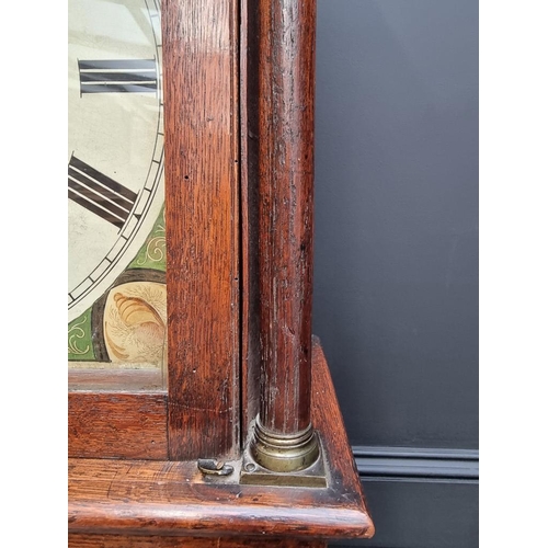 1229 - An early 19th century oak 30 hour longcase clock, the 12in square painted dial inscribed 'Wilson, Ch... 