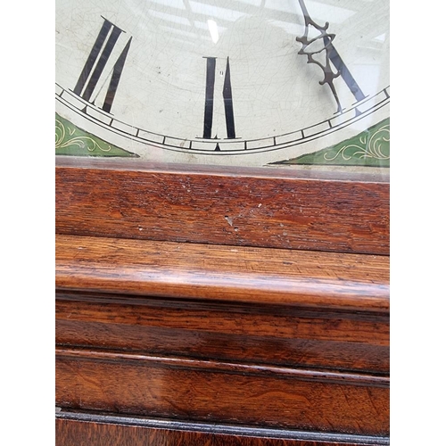 1229 - An early 19th century oak 30 hour longcase clock, the 12in square painted dial inscribed 'Wilson, Ch... 