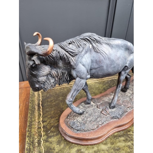 1234 - Tim Nicklin, 'Wildebeast Migration', bronzed resin, 109cm long, with certificate, (s.d.).... 