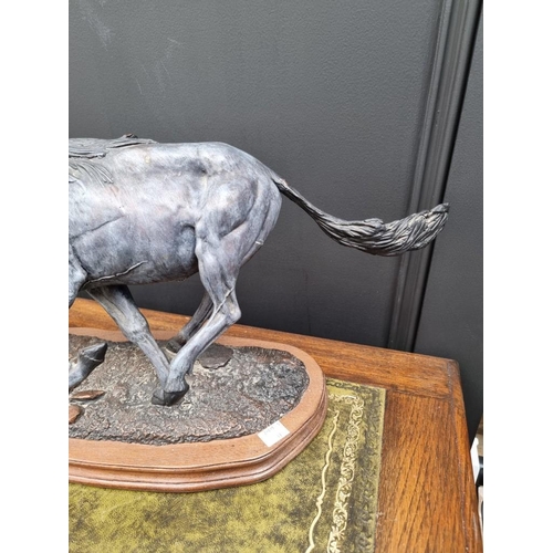 1234 - Tim Nicklin, 'Wildebeast Migration', bronzed resin, 109cm long, with certificate, (s.d.).... 