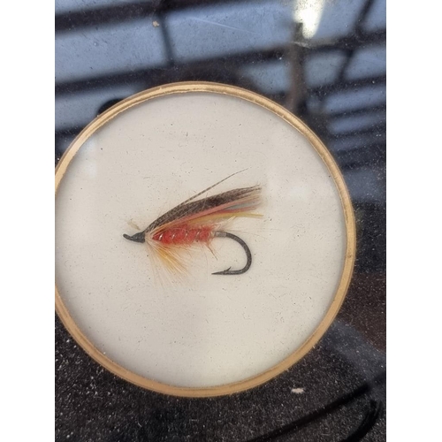 1250 - Angling: a novelty fly inset tray, 63.5cm wide. 