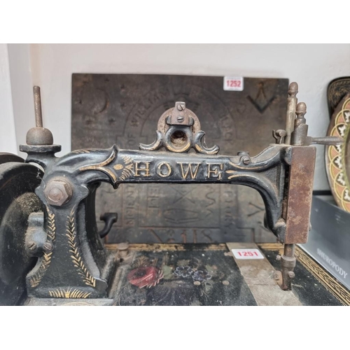 1251 - A 19th century American Howe sewing machine, No.1024697. 